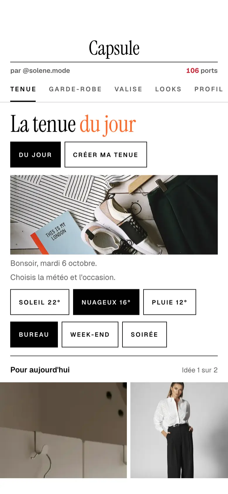 Capture de l’app