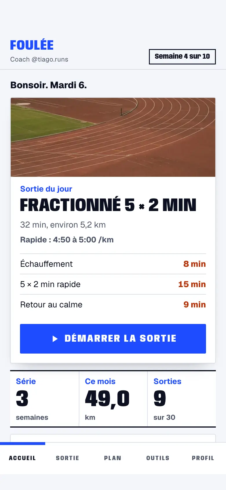 Capture de l’app