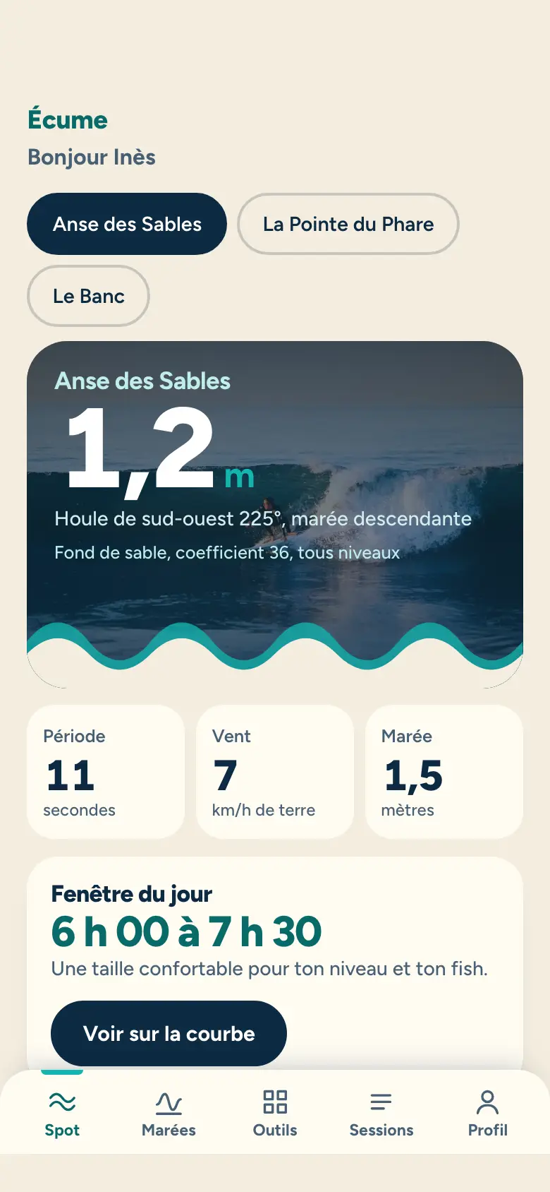 Capture de l’app