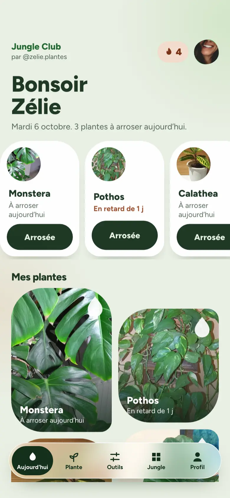 Capture de l’app