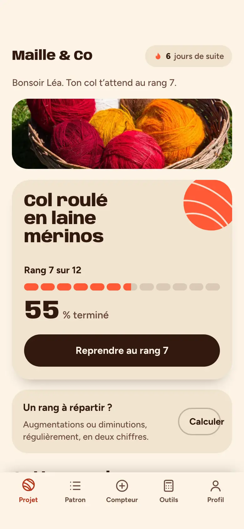 Capture de l’app