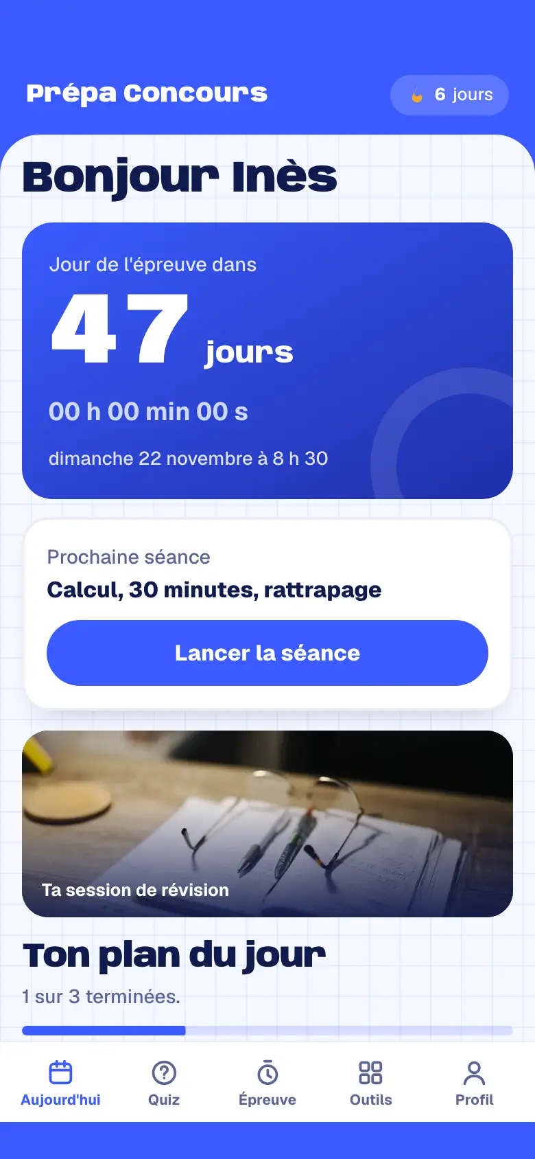 Capture de l’app