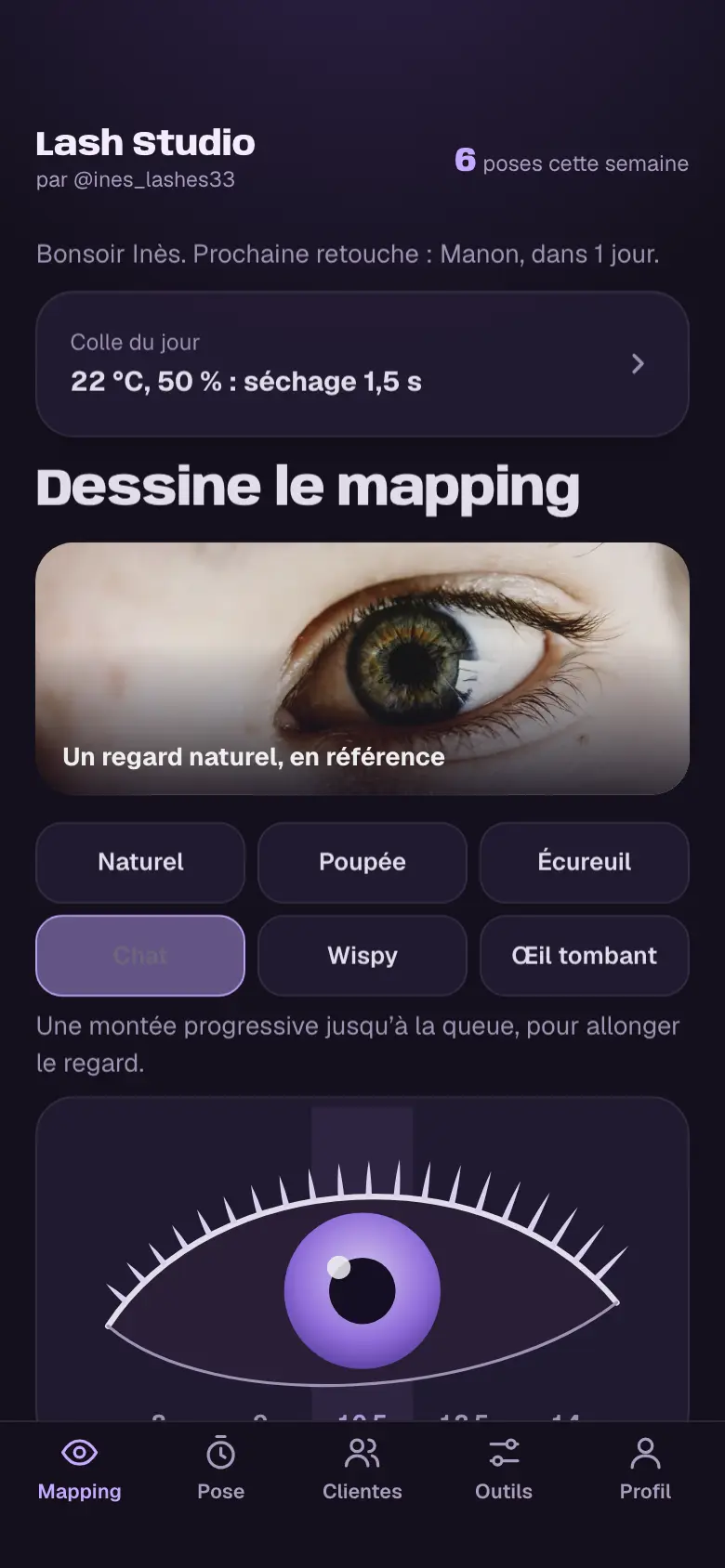 Capture de l’app