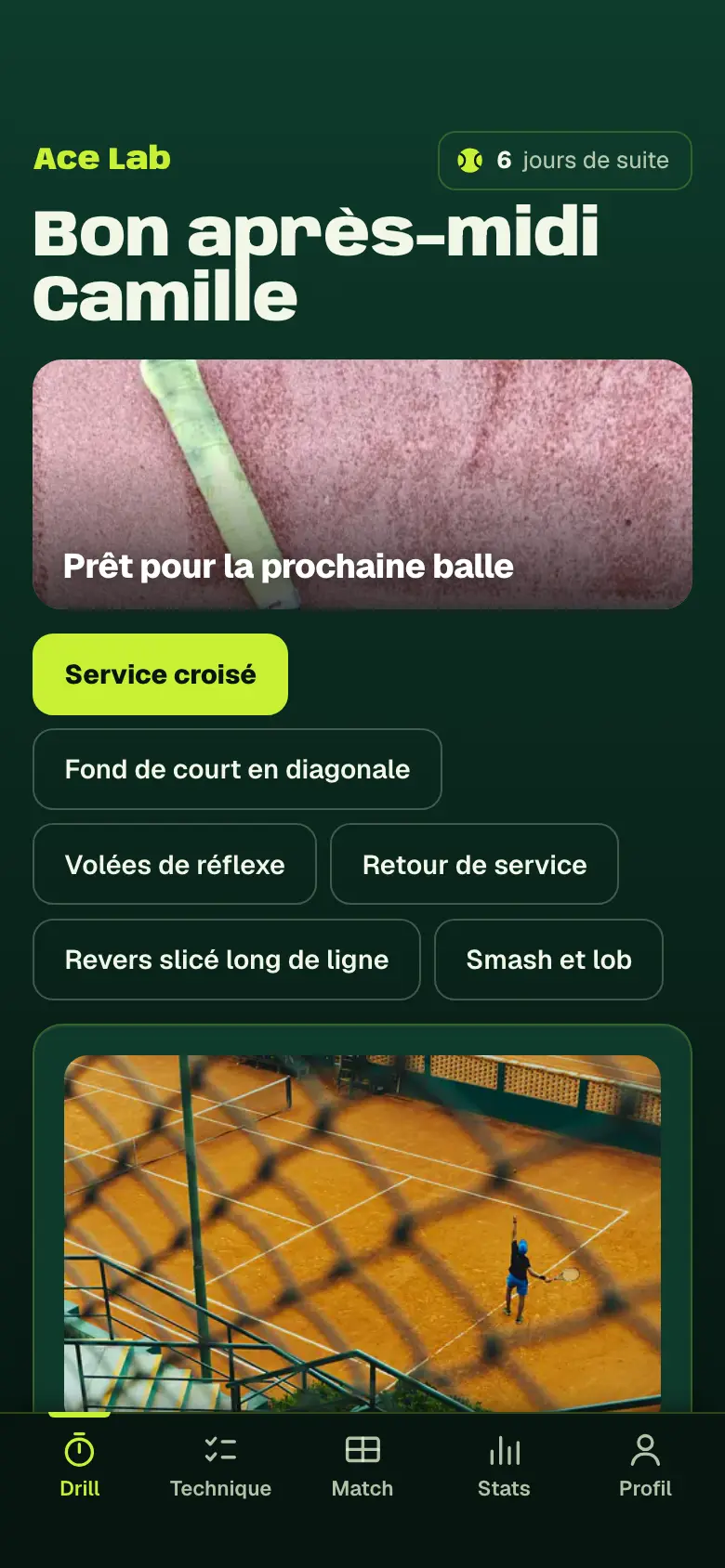 Capture de l’app