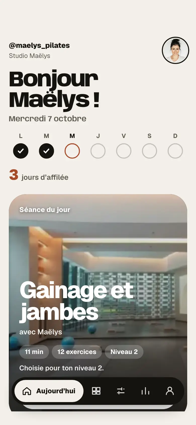 Capture de l’app